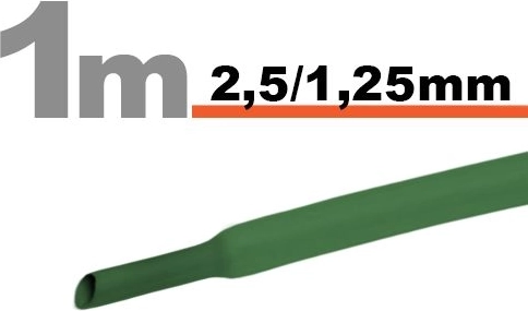 Groene krimpkous 2,5/1,25 mm