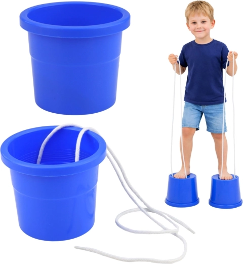 Emmerstelten voor evenwichtstraining, blauw, 2 stuks