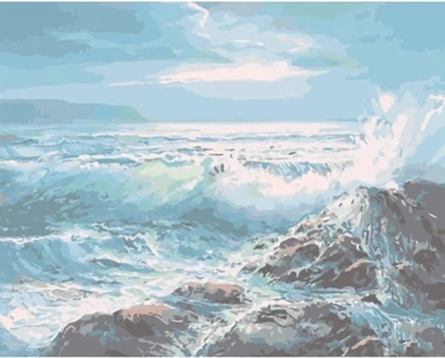 Norimpex Schilderen op nummer Woelige zee 40 × 50 cm