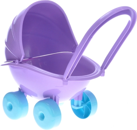 Diepe plastic poppenwagen – paars