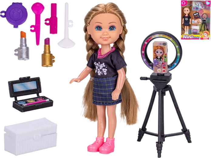 Influencer-pop 14 cm met accessoires