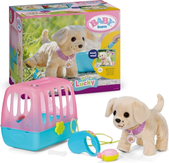 BABY born Mijn vrolijke hondje met transportbox