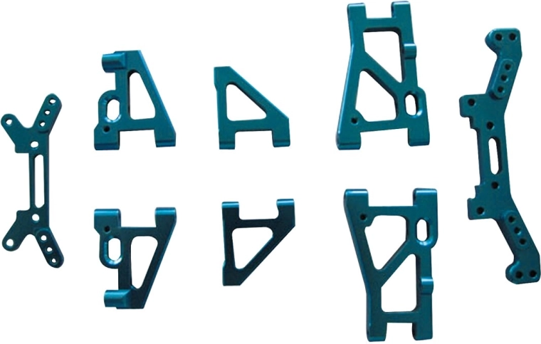 Aluminium tuning-set draagarmen Hoolk voor voorste en achterste schokdempers
