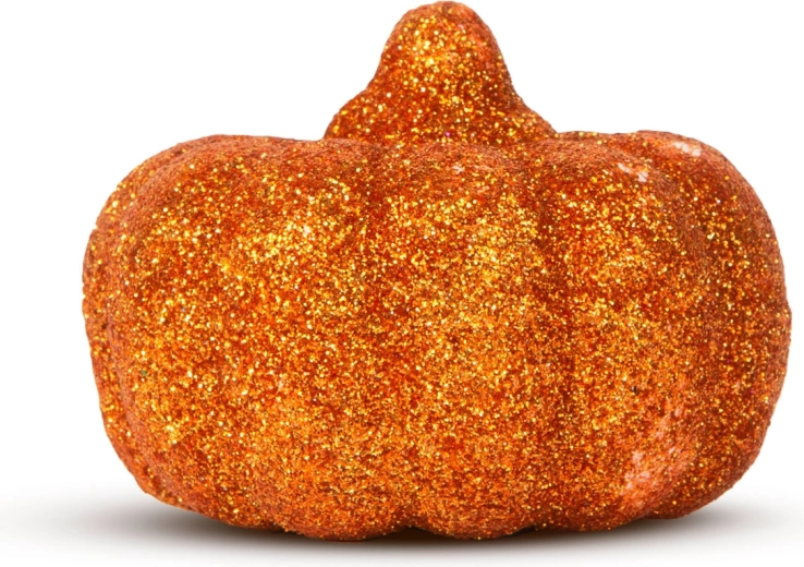 Glitterende Halloween-pompoendecoratie 5,2 cm, 4 stuks