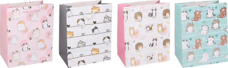 Cadeautas M met katjes 26 × 32 × 10 cm