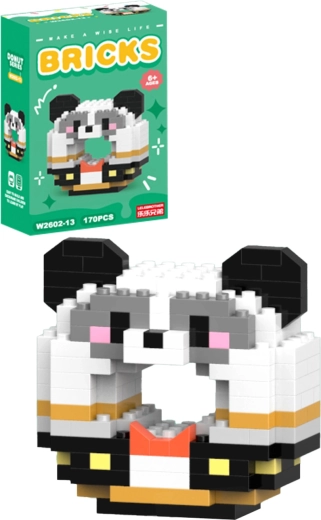 Bouwset donut panda (170 onderdelen) - 1 stuk