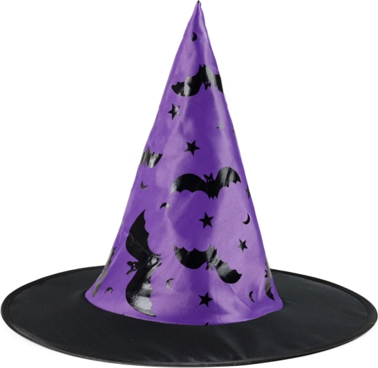 kinder heksenhoed met vleermuisprint
