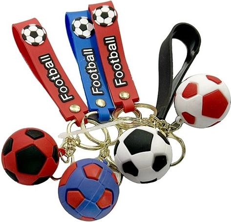 Sleutelhanger voetbal met hangkaart (12 stuks)
