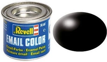 Revell synthetische halfmatte zwarte verf voor modellen