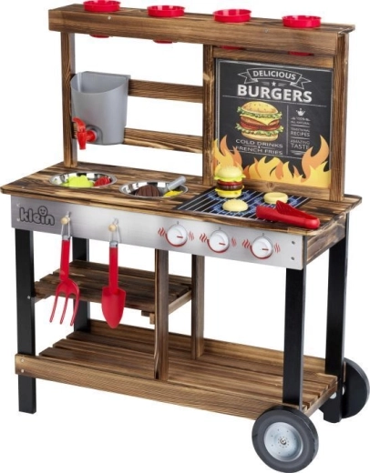 Beach picnic - houten BBQ-buitenkeukentje