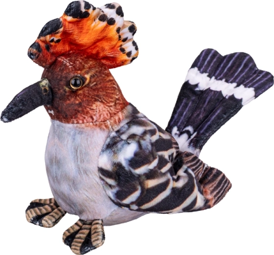 Pluchen hop-hop met kuif 16 cm