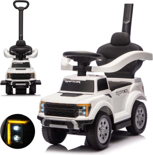 Milly Mally kinderloopauto met duwstang Ford F-150 3-in-1 wit