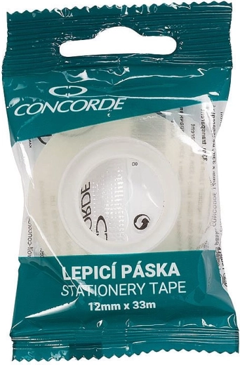 Concorde plakband 12 mm × 33 m, transparant
