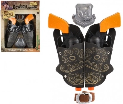 Set van cowboypistolen met holster voor kinderen 2 stuks