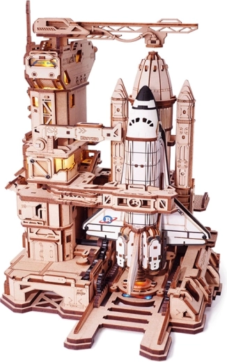 RoboTime 3D mechanische bouwset van een spaceshuttle met lanceerplatform