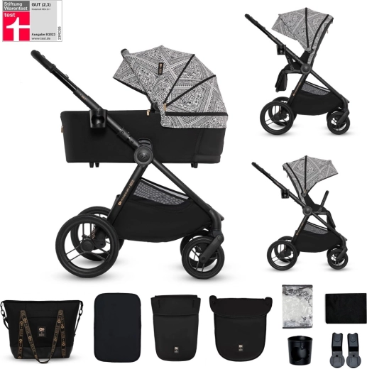 KINDERKRAFT Nea 2 2-in-1 kinderwagen Lunar Black Bizuu