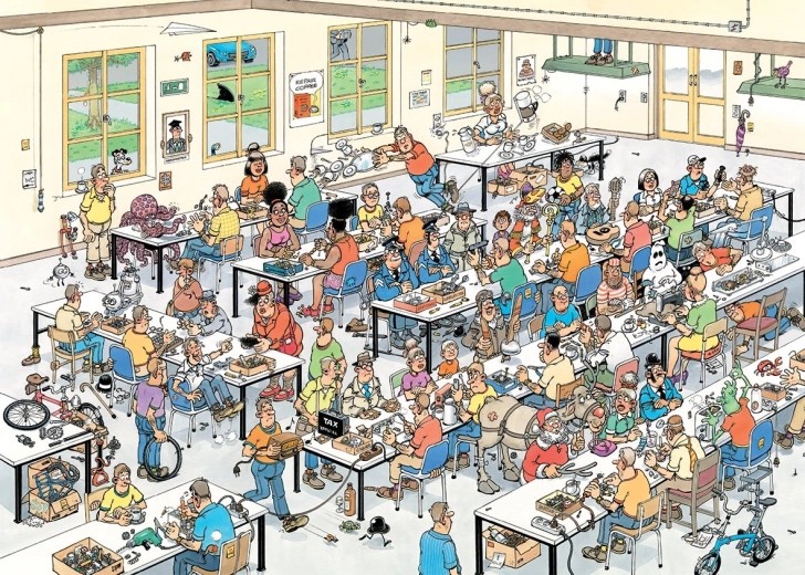Jumbo puzzel Jan van Haasteren Kunnen we het repareren? 1000 stukjes
