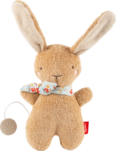 Sigikid eerste knuffelkonijn met muziekdoosje, bruin 19 cm