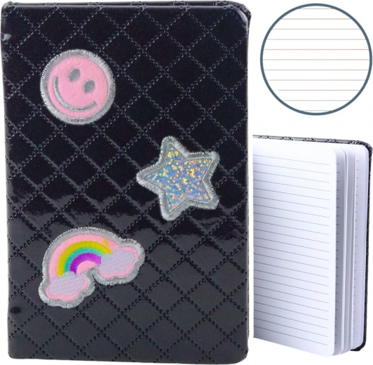 Notitieboek met patches zwart B6 80 pagina’s
