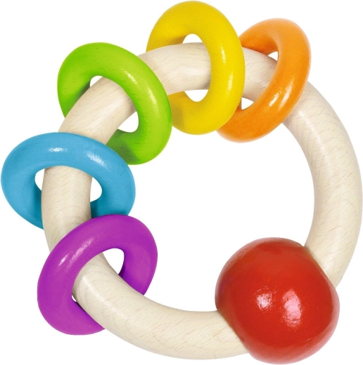 Tastbare ring met 5 regenboogringen - 1 stuk