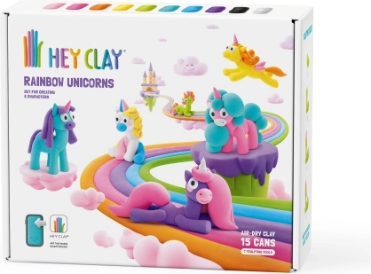 Hey Clay creatieve set – regenboogeenhoorns