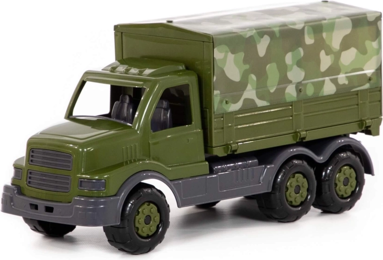 Militaire vrachtwagen met zeil
