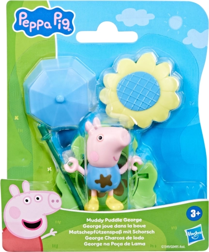 Hasbro – Peppa Pig: plezier in de modder – George-figuur met accessoires