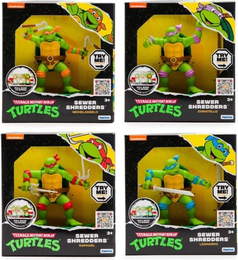 Ninja Turtles Sewer Shredders actiefiguur op skateboard met terugtrekfunctie - 1 stuk