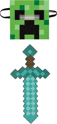 Minecraft set: masker en schuimzwaard Creeper