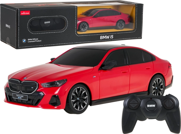 Rc auto 1:24 bmw i5 rood rastar