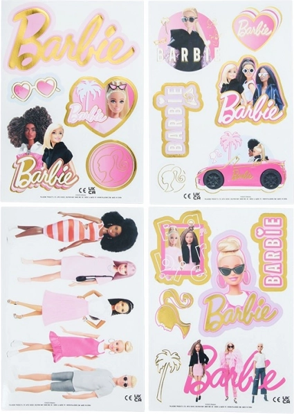 Waterdichte Herbruikbare Barbie-stickers