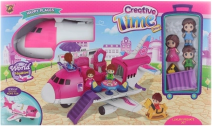 Uitschuifbaar vliegtuig met accessoires – speelhuis voor kinderen