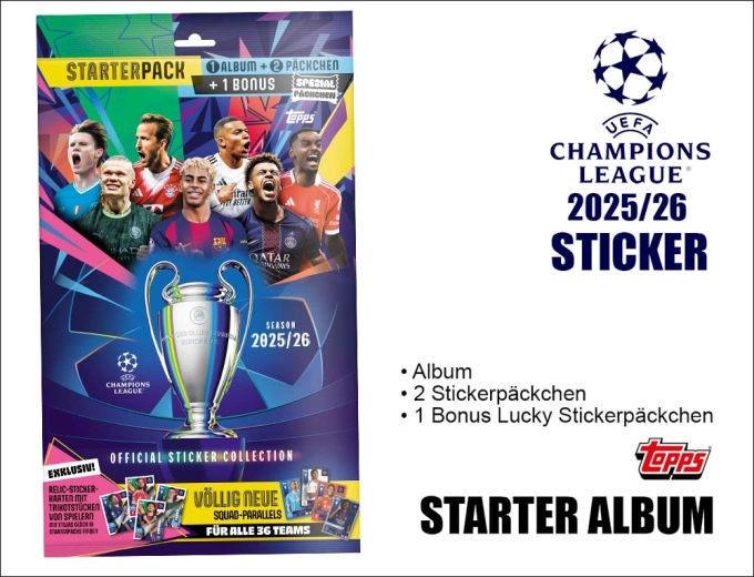 Topps UEFA Champions League 2025/2026 stickers - multipack