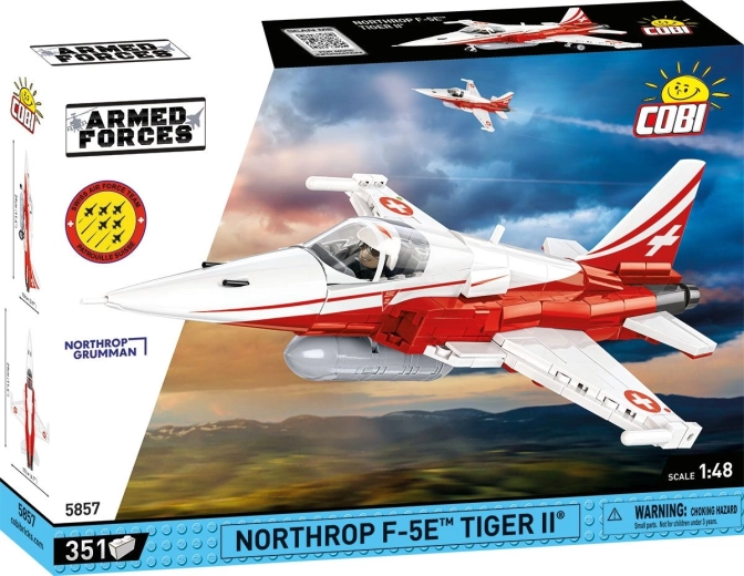 Cobi Armed Forces Northrop F-5E Tiger II Patrouille Suisse 1:48 (351 onderdelen)