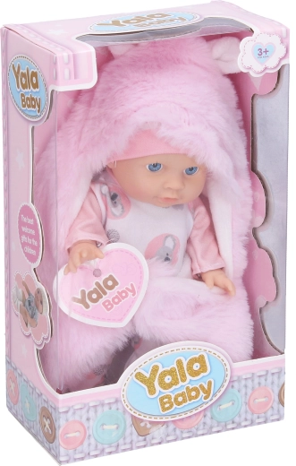 Baby in pluizige deken 20 cm
