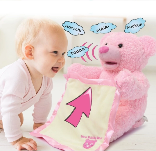 Interactieve pluchen beer Mrs. Babble Bear, roze