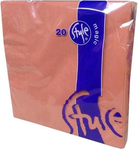 Papieren servetten terracotta 33 × 33 cm, 2 lagen, 20 stuks