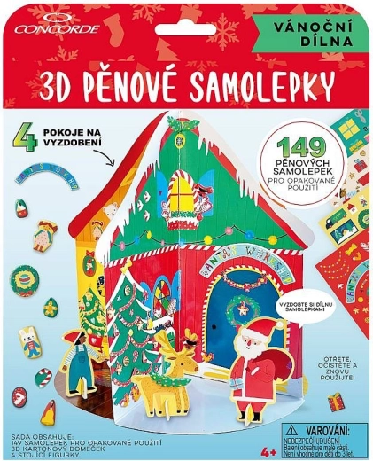 3D schuimstickers kerstwerkplaats CONCORDE