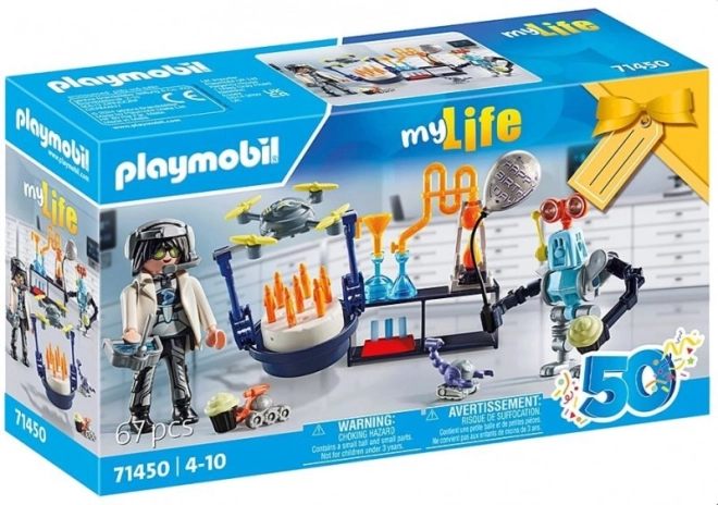 PLAYMOBIL cadeau set: wetenschapper met robots