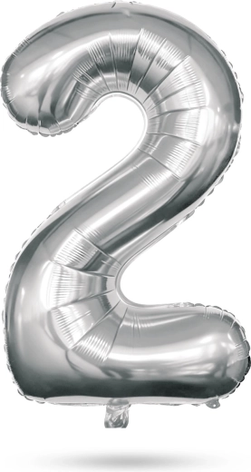 Gouden folieballon met cijfer 2 voor verjaardagen, 40 inch