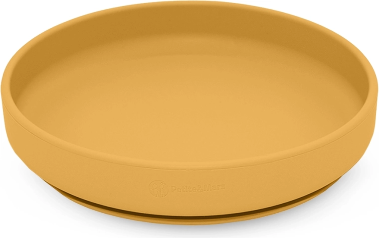 Petite&Mars siliconen bord met zuignap Take&Match intense ochre 6m+