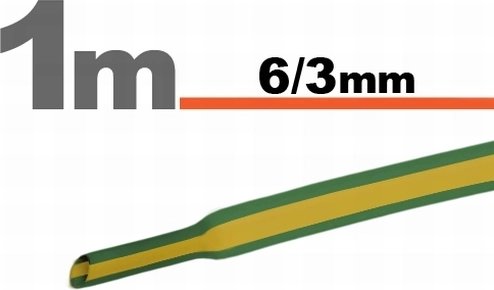 Geel-groene krimpkous 6/3 mm