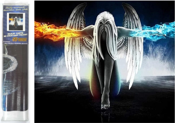 Diamant schilderen Gevallen Engel 30x40 cm