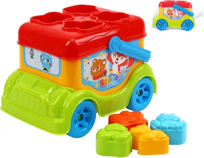 Bus-insteekspel met diertjes voor kinderen vanaf 12 maanden