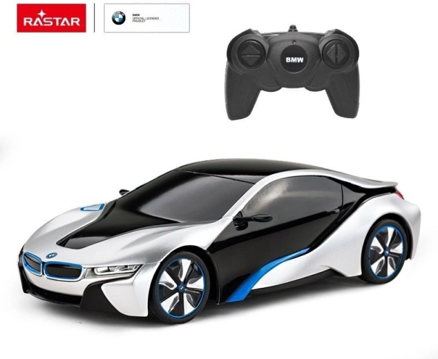Rastar BMW i8 RC-auto met afstandsbediening 1:24 zilver