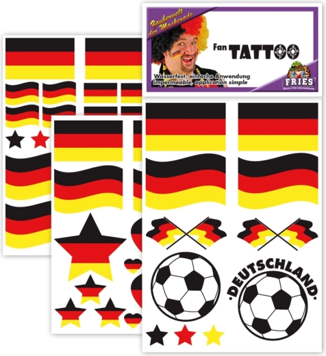 Tijdelijke tattoo voor Duitsland-fan - 1 stuk