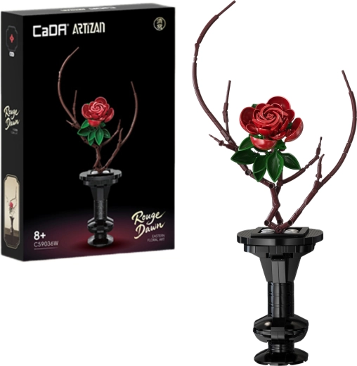 CaDA bouwset bloemen Rouge Dawn 43 cm - 1 stuk