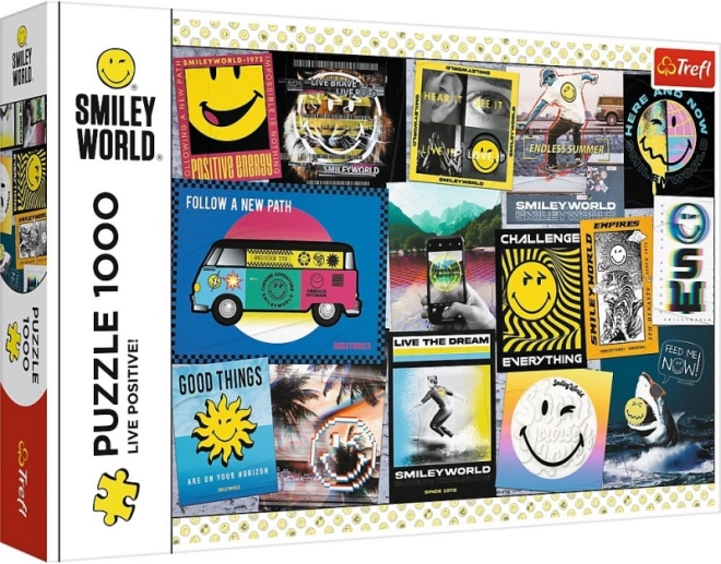 Puzzel 1000 stukjes Smiley – Leef positief