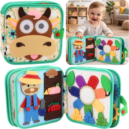 Viltgevoeligheidsboek – boerderijdieren met koe-motief