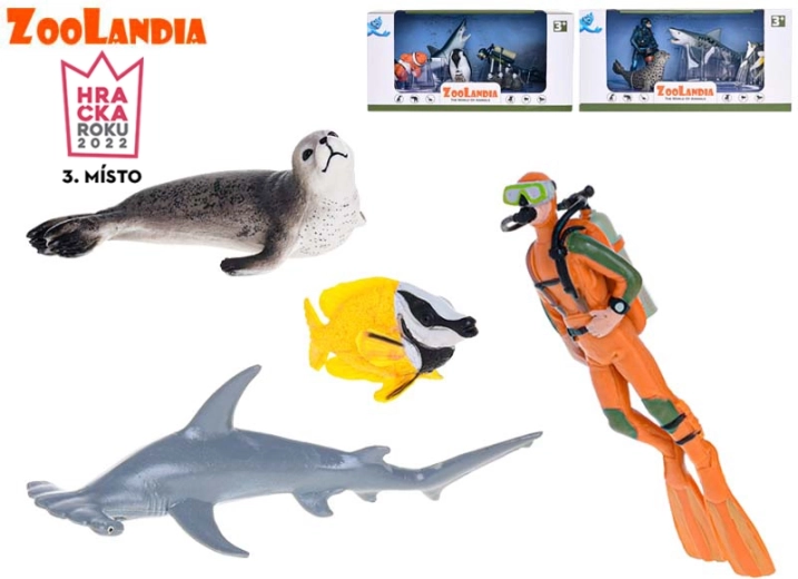Zoolandia duiker met haai en accessoires – set figuren voor in het aquarium